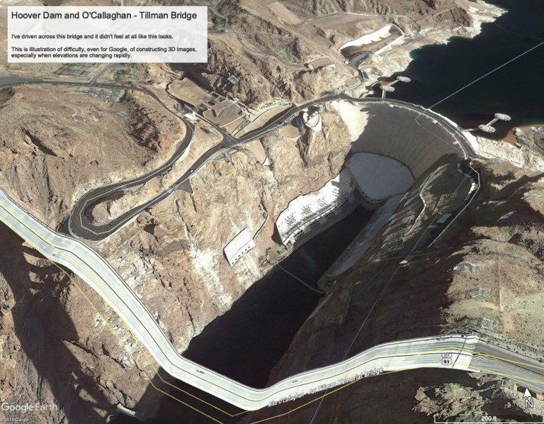 Google Earth view; yes, the vertical dimension is tricky