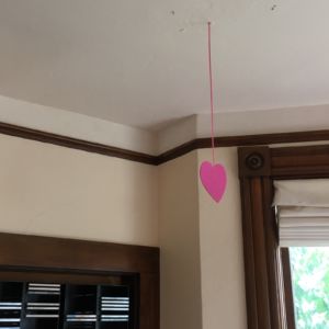 The lone heart still hanging on Chris's and my living room ceiling Now is the timeNow is the timeNow is the timeNow is the time