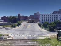 Google Earth recreation of Chris's photo. We're obviously looking SE down St. Paul Avenue.