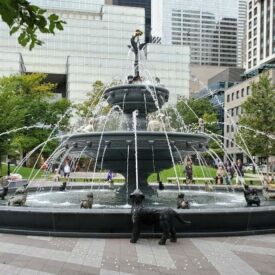 Toronto's famous dog fountain; at least I'm pretty sure someone said it was famous