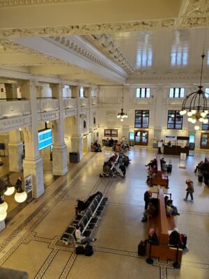 Grand waiting room at King Street Station