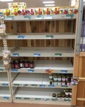 Jars of peaches and pears at Trader Joe's are all out