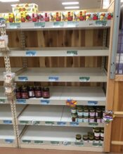 Jars of peaches and pears at Trader Joe's are all out