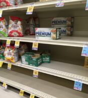 Crackers?! There were only three boxes of Chris's second choice available at Vons