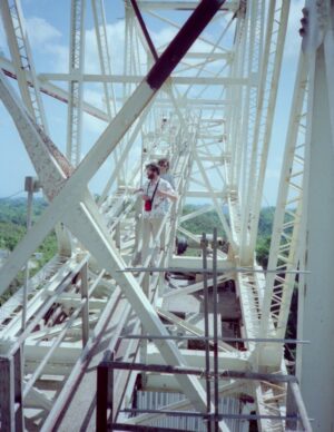 Owen and me on azimuth arm